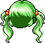 Wavy Pigtails Hair, green