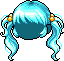 Wavy Pigtails Hair, blue