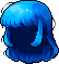 Black Princess Hair, blue
