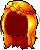 Black Leaf Goddess Hair, orange