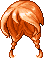 Black Danika Hair, orange