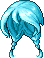 Black Danika Hair, blue