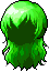 Black Female Jett Hair, green