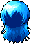 Black Female Jett Hair, blue