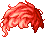 Black Let-it-be Hair, red