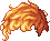 Black Let-it-be Hair, orange