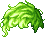 Black Let-it-be Hair, green