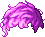 Black Let-it-be Hair, purple
