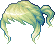 Black Pony Boy Hair, green