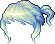 Black Pony Boy Hair, blue