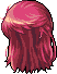 Black Waning Moon Hair, red
