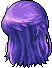 Black Waning Moon Hair, purple