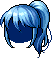 Black Samurai Ponytail, blue