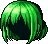 Princely Bob Hair, green