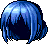 Princely Bob Hair, blue