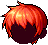 Sharp Cut Hair, orange