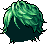 Mega Layered Hair, green