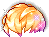 Black Victory Rider Hair, orange