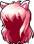White Peculiar Hair, red