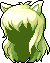 White Peculiar Hair, green