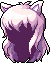 White Peculiar Hair, purple