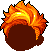 Black Flare Hair, orange