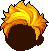 Black Flare Hair, blonde