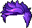 Black Parted Cut Hair, purple