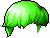 Black Street Flip Hair, green