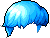 Black Street Flip Hair, blue