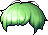 Black Singer Songwriter Hair, green