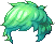 Black Mop Top, green