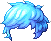 Black Mop Top, blue