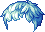 Black Popcorn Hair, blue