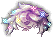 Black Glowy Butterfly Hair, purple