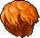 Black Soft-Curl Hair, orange