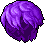 Black Soft-Curl Hair, purple
