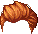 Black European Style Hair, orange