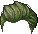 Black European Style Hair, green