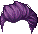 Black European Style Hair, purple