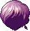 Black Tiny Tail Hair, purple