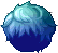 Black Bedraggled Hair, blue