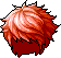 Tousled Medium-length Hair, red