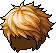 Tousled Medium-length Hair, orange