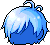 Black Sprout Shiny Hair, blue