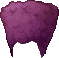 Black 80's European Hair, purple