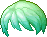 Black Charming Fellow Hair, green