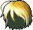 Black Emo Boy Mid-cut Hair, blonde