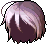 Black Emo Boy Mid-cut Hair, purple