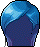 Black Long Spirit Walker Hair, blue